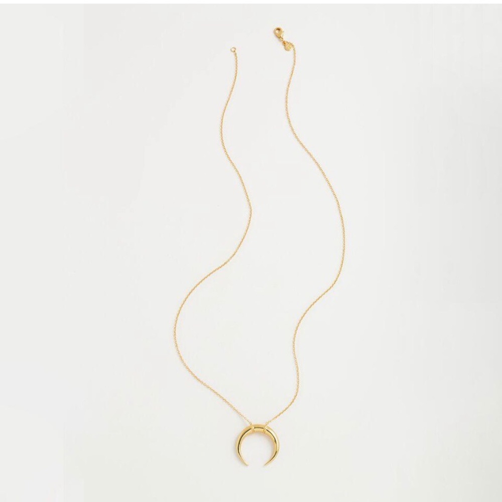 EUC Cayne Crescent Pendant Necklace